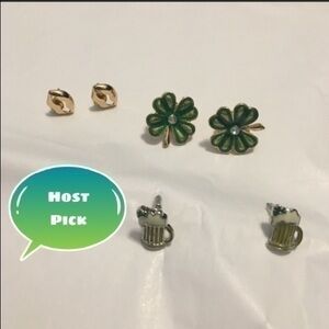 3 pairs of Irish St Patties Day Earrings
